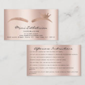 Nazorginstructies Eyebrow Crown Microblade Visitekaartje (Voorkant / Achterkant)