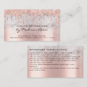 Nazorginstructies Lash Roos Gold Drips Marmer Visitekaartje (Voorkant / Achterkant)