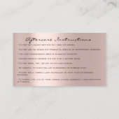 Nazorginstructies Lash Roos Holograaf Unicorn Visitekaartje (Achterkant)