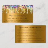 Nazorginstructies Lash Roos Holografen Gold Visitekaartje (Voorkant / Achterkant)