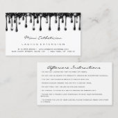 Nazorginstructies Lash zwarte druppels Visitekaartje (Voorkant / Achterkant)