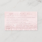 Nazorginstructies Lashes Extension Pink Girly Visitekaartje (Achterkant)