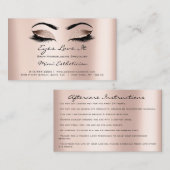 Nazorginstructies Lashes Extension Roos Gold Visitekaartje (Voorkant / Achterkant)