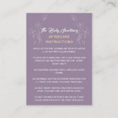 Nazorginstructies Logo vrouwen Lichaam Paarse Visitekaartje (Voorkant)