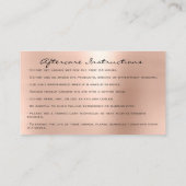 Nazorginstructies wimpers Roos Perzik Ogen Visitekaartje (Achterkant)