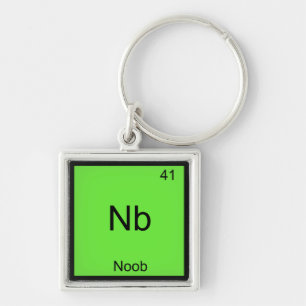 Nb - Noob Chemistry Element Symbol Funny Newbie Sleutelhanger
