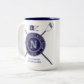 NBC-Mok met Crest en N-Logo Tweekleurige Koffiemok (Voorkant links)