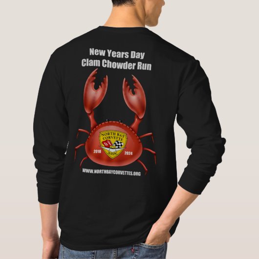 NBCA New Years Day Clam Chowder Run T-shirt (Achterkant)