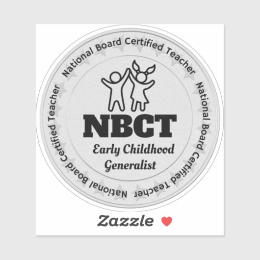 NBCT Leraar Vroege Jeugd Generalist Raad CERT Sticker (Vel)