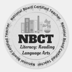 NBCT Teacher Literacy: het lezen van taalkunsten Ronde Sticker