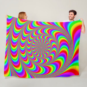 NBK Acid Wheel Psychedelic Trip Fleece Deken