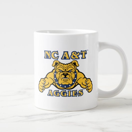 NC A&T Aggies Aggie Bulldog | Extra Grote Beker (Rechts)