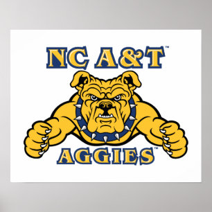 NC A&T Aggies Aggie Bulldog   Poster