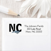 NC avec nuages Étiquettes d'adresse de retour (En situation)