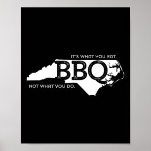 NC BBQ Wat je eet Poster
