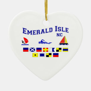 NC Emerald Isle SIG FL Keramisch Ornament