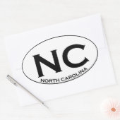 NC - North Carolina Ovale Sticker (Envelop)