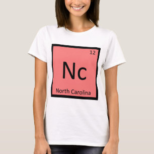 Nc - North Carolina State Chemistry Periodiek Syst T-shirt