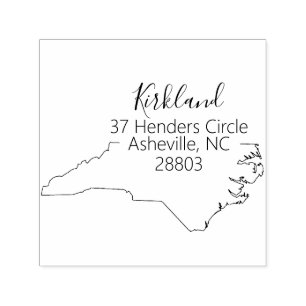 NC Status van North Carolina Return Address Stam Zelfinktende Stempel