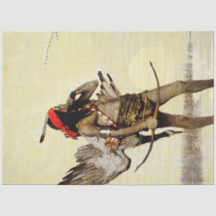 NC Wyeth Historical Painting Native Indian Hunting Tissuepapier