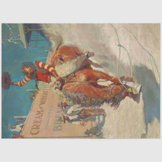 NC Wyeth Historical Painting "The Rodeo" Tissuepapier (Voorkant)