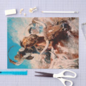 NC Wyeth Painting "Cutting Out" Tissuepapier (Craft)