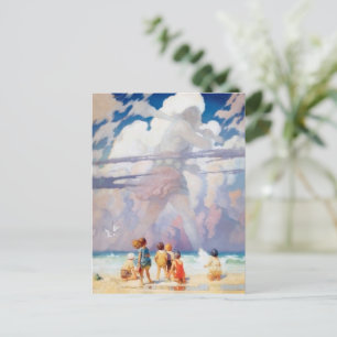 NC Wyeth The Giant Artwork Beach Coastal Briefkaart