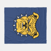 NCA&T Staatsuniversiteit | Bulldog gezicht Fleece Deken (Voorkant (Horizontaal))