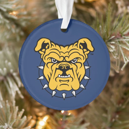 NCA&T Staatsuniversiteit | Bulldog gezicht Ornament (Boom)