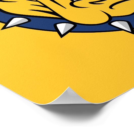 NCA&T Staatsuniversiteit | Bulldog gezicht Poster (Hoek)