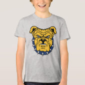 NCA&T Staatsuniversiteit | Bulldog gezicht Tri-Blend Shirt (Voorkant)