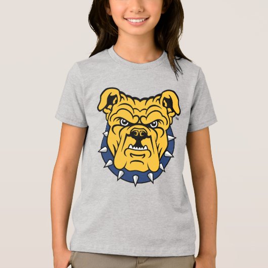 NCA&T Staatsuniversiteit | Bulldog gezicht Tri-Blend Shirt (Voorkant)