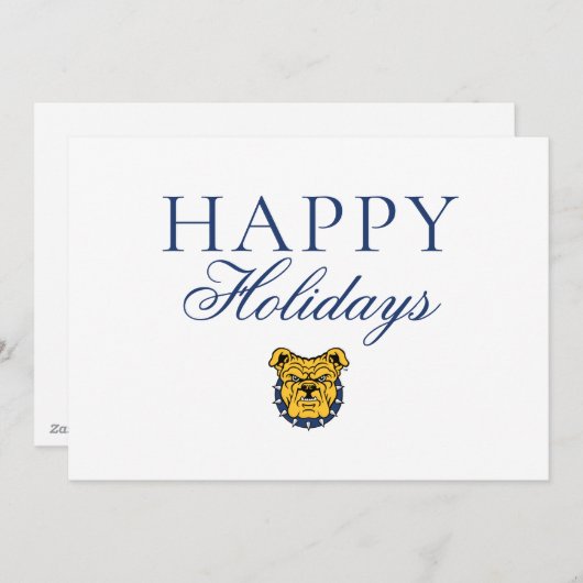 NCA&T State University | Bulldoggezicht Feestdagenkaart (Voorkant / Achterkant)