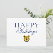 NCA&T State University | Bulldoggezicht Feestdagenkaart (Staand voorkant)