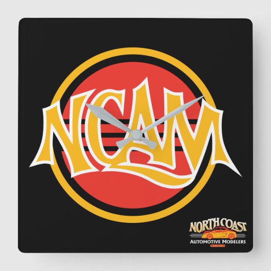 NCAM Workshop-klok Vierkante Klok (Voorkant)