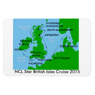 NCL Star British Isles Cruise 2015 Magnet Magneet