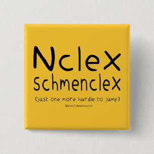 NCLEX Schmenclex-verpleegexamen Vierkante Button 5,1 Cm