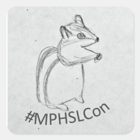 NCN/MLG's Chipmunk Vierkante Sticker (Voorkant)