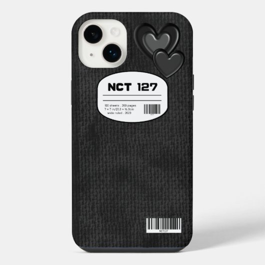 NCT 127 coque iphone de couverture Carnet inspiré (Verso)