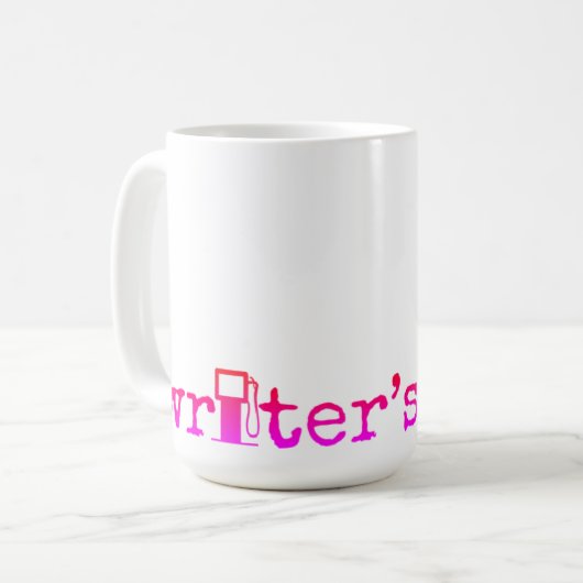 ND voor ES - Mok Jumbo Ombré-tekst WRITER (Voorkant links)