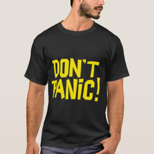 NDVH Don't Panic - Geel 1 H2G2 T-shirt