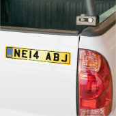 NE14 ABJ Nummer Bord Bumpersticker (Op Truck)