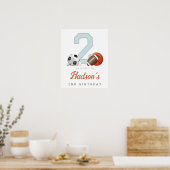 Né 2 Ball Affiche de bienvenue Sport 2e Anniversai (Cuisine)