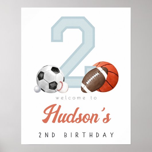 Né 2 Ball Affiche de bienvenue Sport 2e Anniversai (Devant)