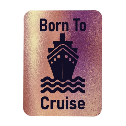 Né À Cruise Rose Gold Cabine Porte Marker Magnet (Vertical)