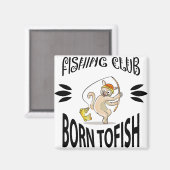 Né à Fish Fishing Club Sign Magnet (Recto/Verso)