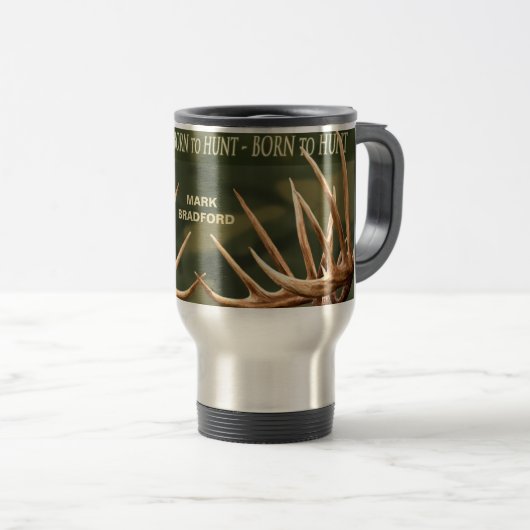 NÉ À LA CHASSE - VOYAGE MUG (2) - CHERCHEURS DE CE (Devant droit)