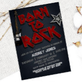 Né à Rock Baby shower Invitation