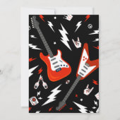 Né à ROCK Baby shower Invitation, Invitation de gu (Dos)