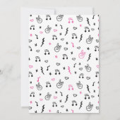 Né À Rock Girl Baby shower Invitation (Dos)